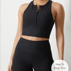 Abercrombie activewear Henley tank